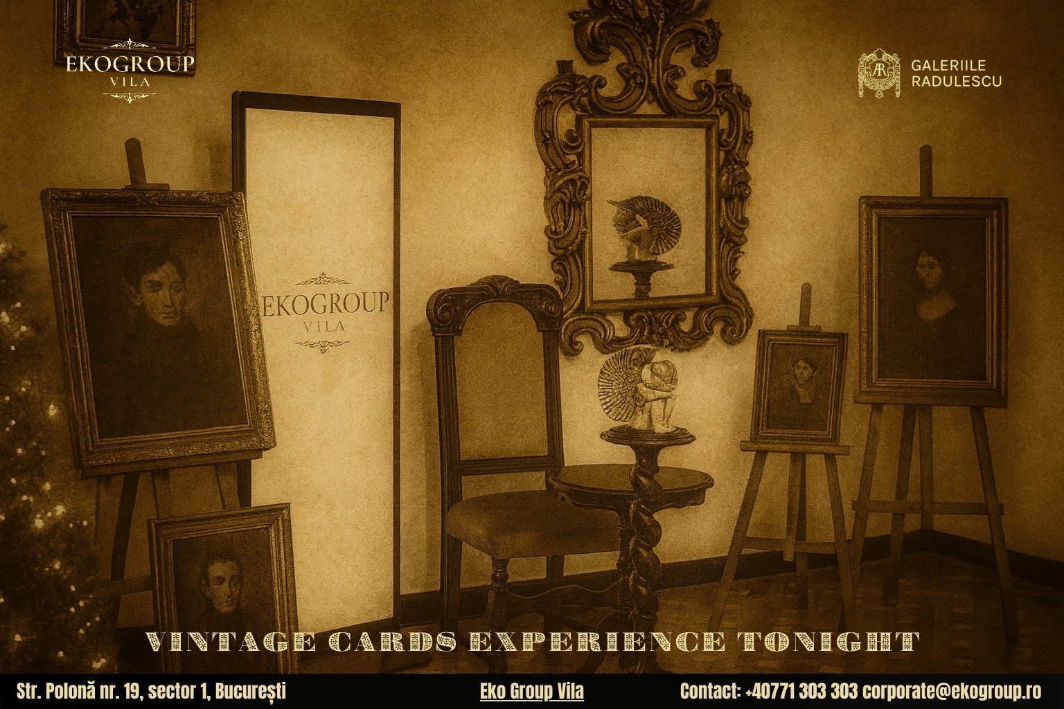 Urări de Crăciun cu parfum interbelic integrate în conceptul Crăciunul anilor ’30 găzduit de Eko Group Vila